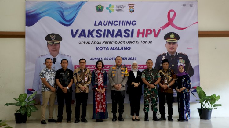 Pertama di Jatim, Gebyar Vaksin HPV, Polresta Malang Kota Bersama Dinkes Cegah Kanker Serviks